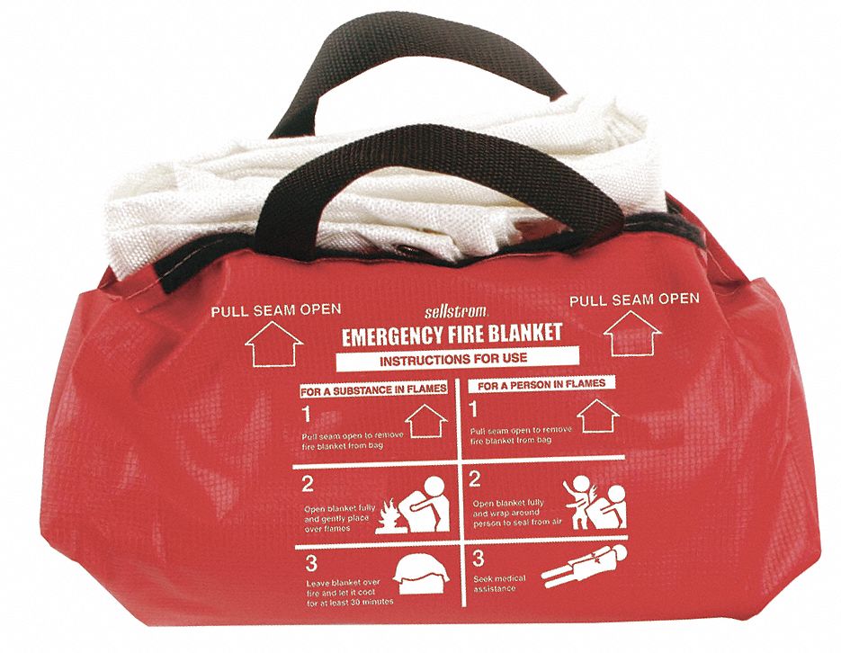 3UZJ5 - Fire Blanket and Duffel Bag Fiberglass