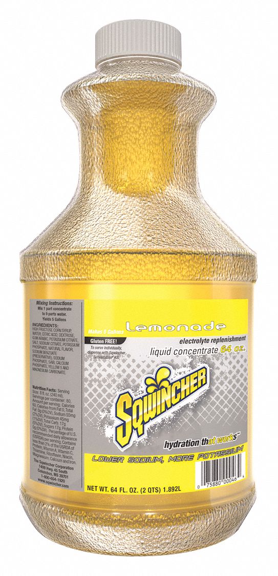 SQWINCHER Sports Drink Mix, Liquid Concentrate, Regular, 1 Package