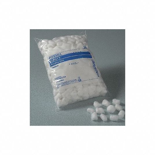 COVIDIEN Cotton Balls, Bulk, NonSterile, Cotton, PK 500 3UZZ1