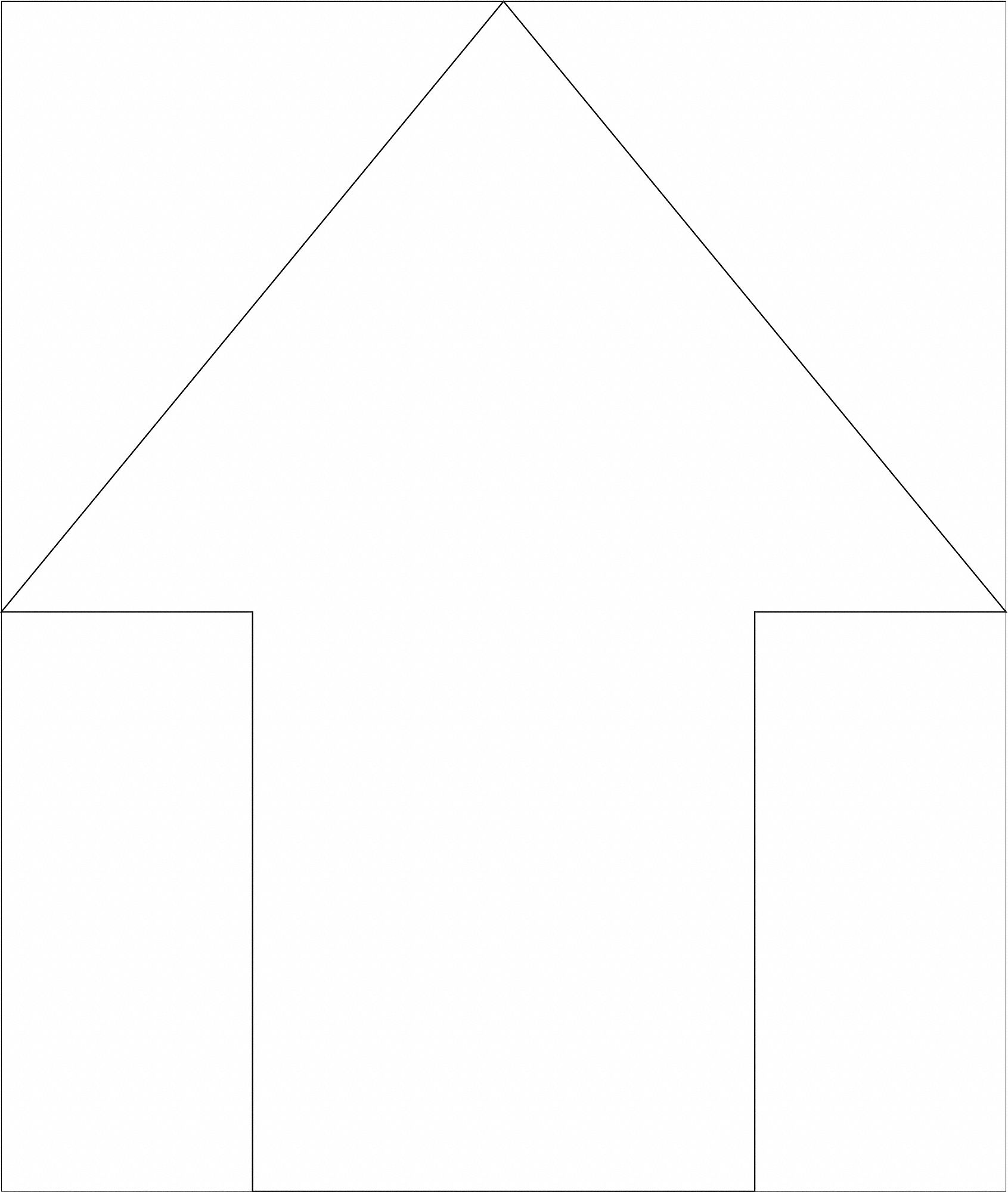 Floor Stencil Arrow Polyethylene