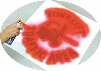 Individual Stencil: Stencil, 26 in x 26 in Stencil Size (WxH), Polyethylene