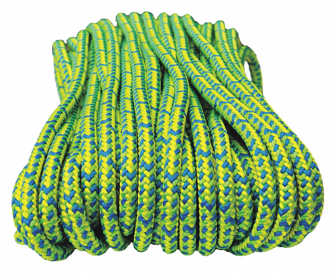 yellow climbing rope