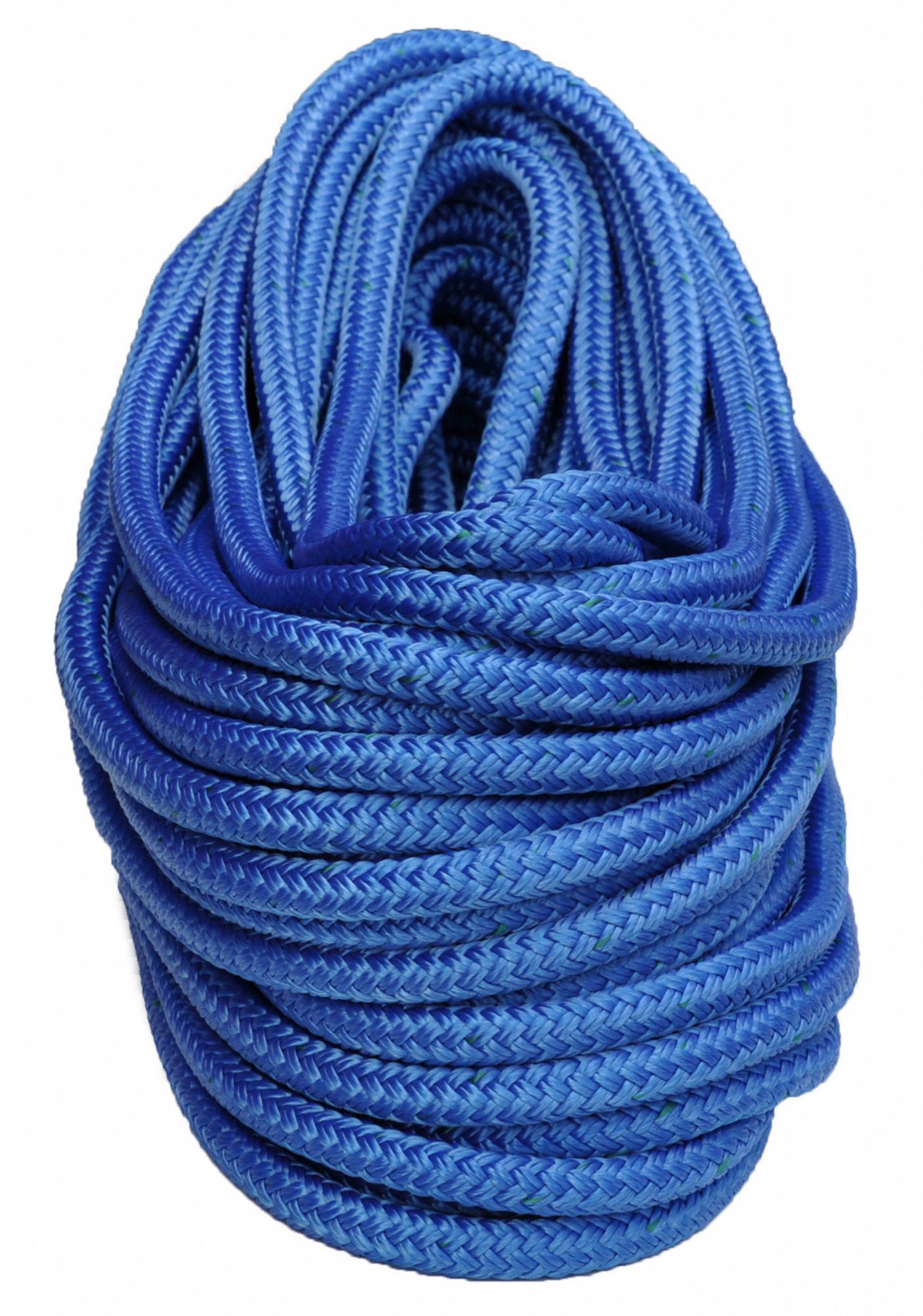  Cuerda trenzada de poliéster de 1/2 pulgada x 50 pies, cuerda  negra de baja elasticidad, alta resistencia a los rayos UV y a la abrasión,  cuerda resistente para tirar de camping