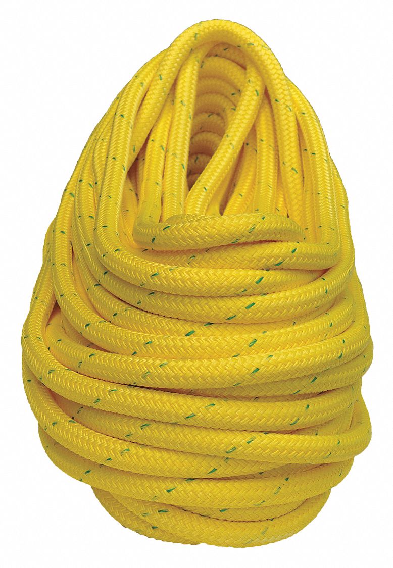 yellow nylon rope