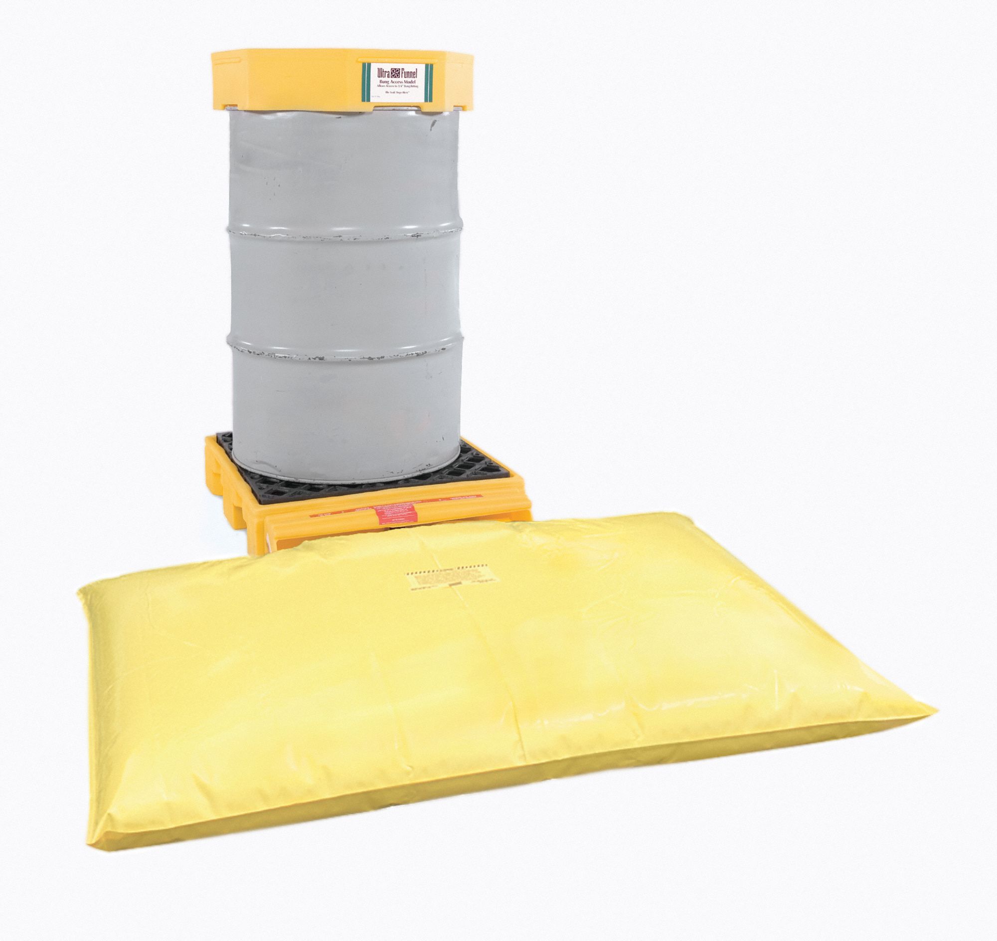 ULTRATECH Drum Spill Containment Pallet For 1 Drums, 77 gal Spill Capacity, 1,500 lb Load