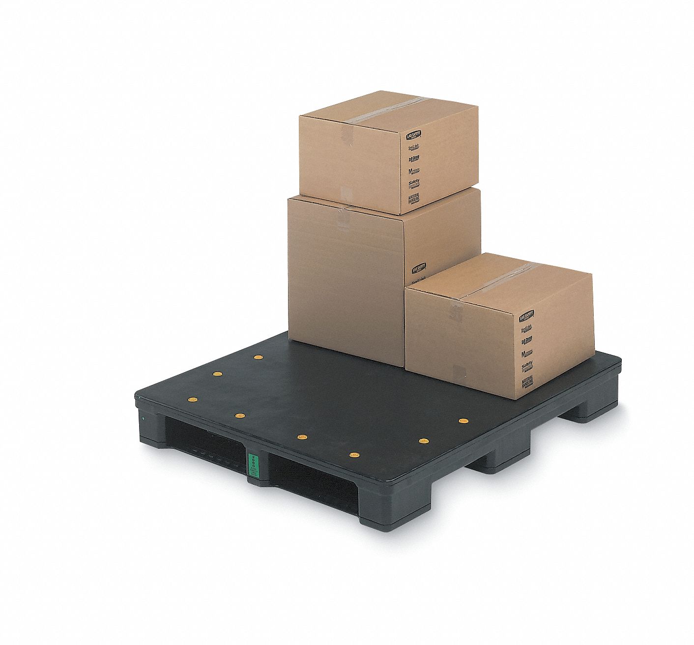 GRAINGER APPROVED Partial 4Way Rackable High Density Polyethylene Pallet, 48 inL x 40 inW x 6