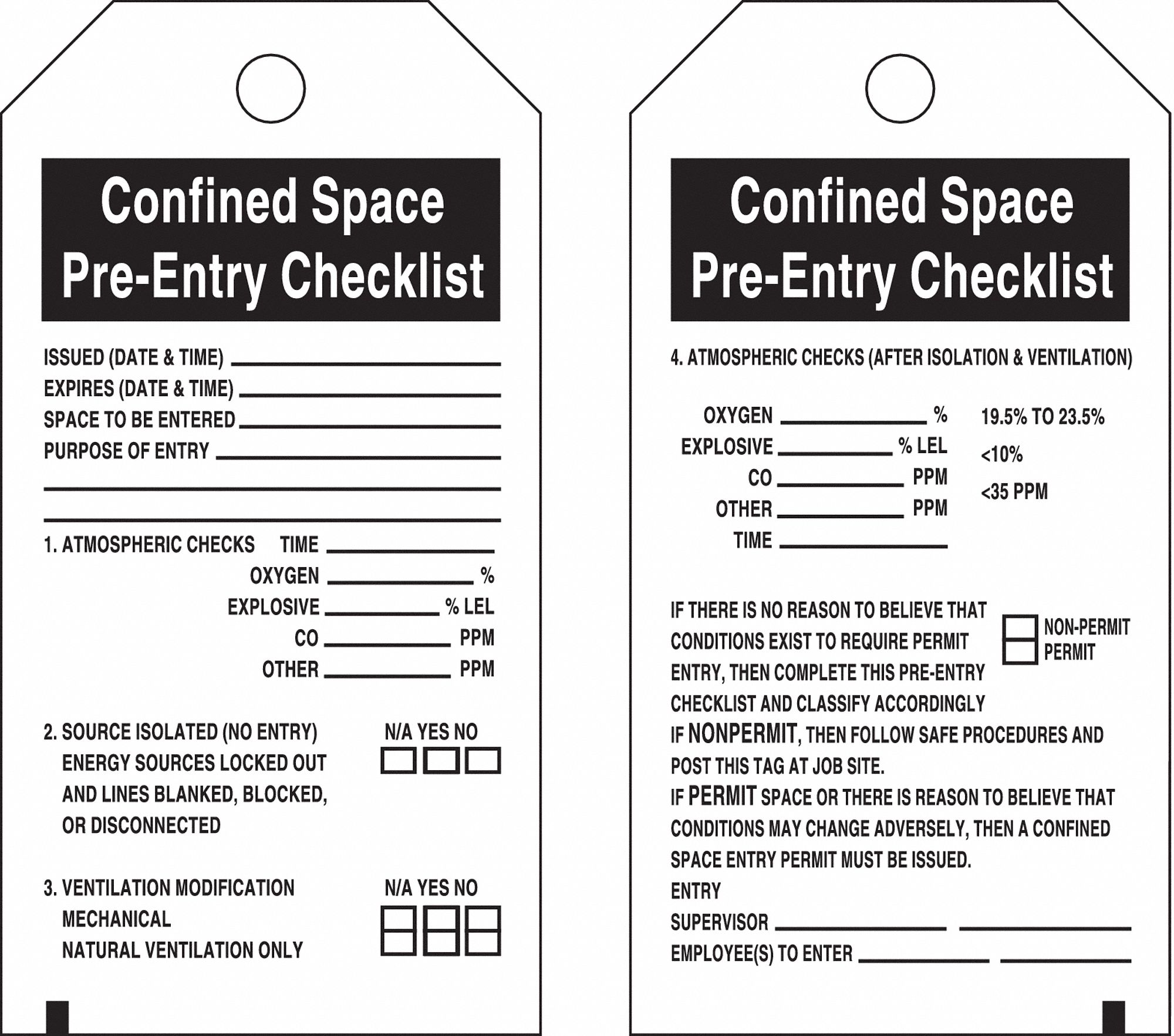 Tags: Black/White, Cable Tie, 25 Tags, Confined Space, 25 PK