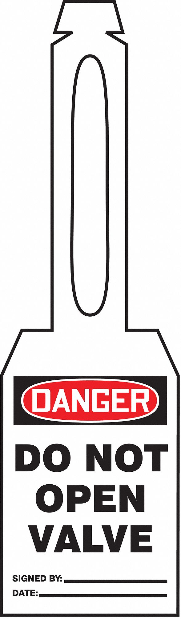 Danger Tag,5-1/4 x 3-1/4 In,Plstc,PK25