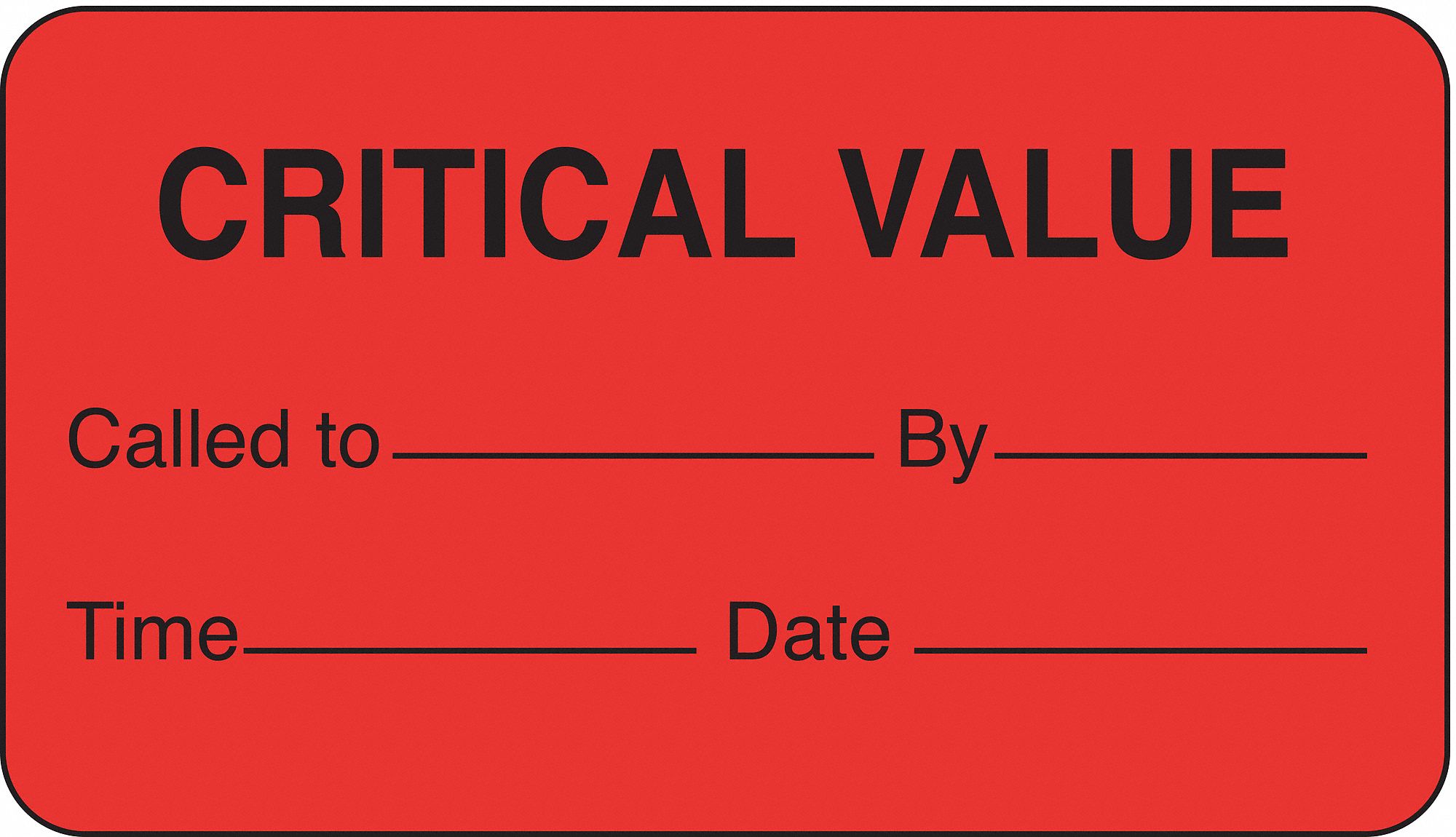 Label: 1 3/4 in Wd, 1 in Ht, Red, Rectangle, Paper, English, 1, 000 PK