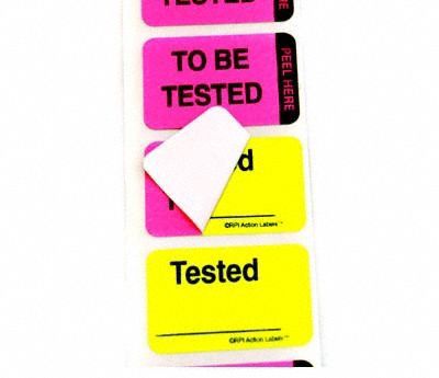 Label: 1 1/2 in Wd, 1 in Ht, Green/Pink, Rectangle, Paper, English, 250 PK