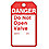 Danger Tag,5-7/16 x 3-1/16 In,R/Wht,PK25