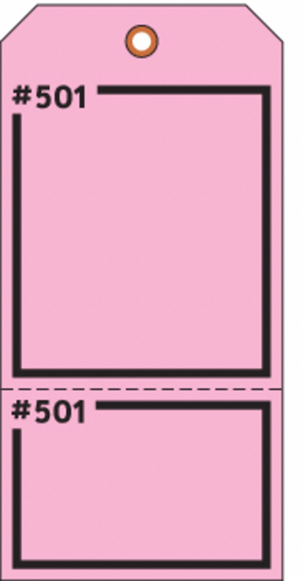Tag: 2 7/8 in Wd, 5 3/4 in Ht, Pink, Rectangle, Cardstock, Indoor, Pink, 100 PK