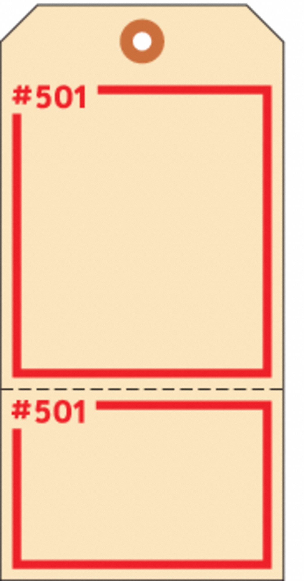 BLANK TAG,5-3/4 X 2-7/8 IN,TAN,PK100