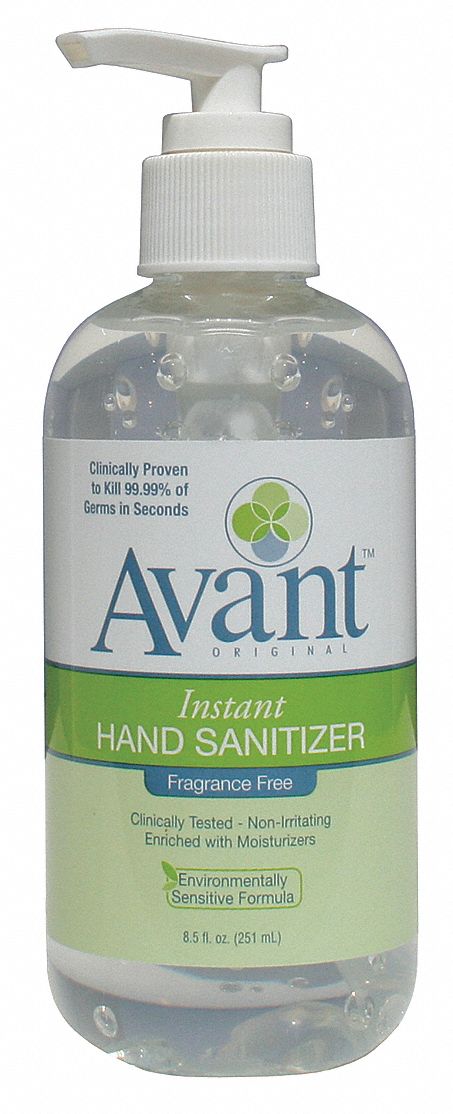 Hand Sanitizer: Pump Bottle, Gel, 8.5 oz Size, Unscented