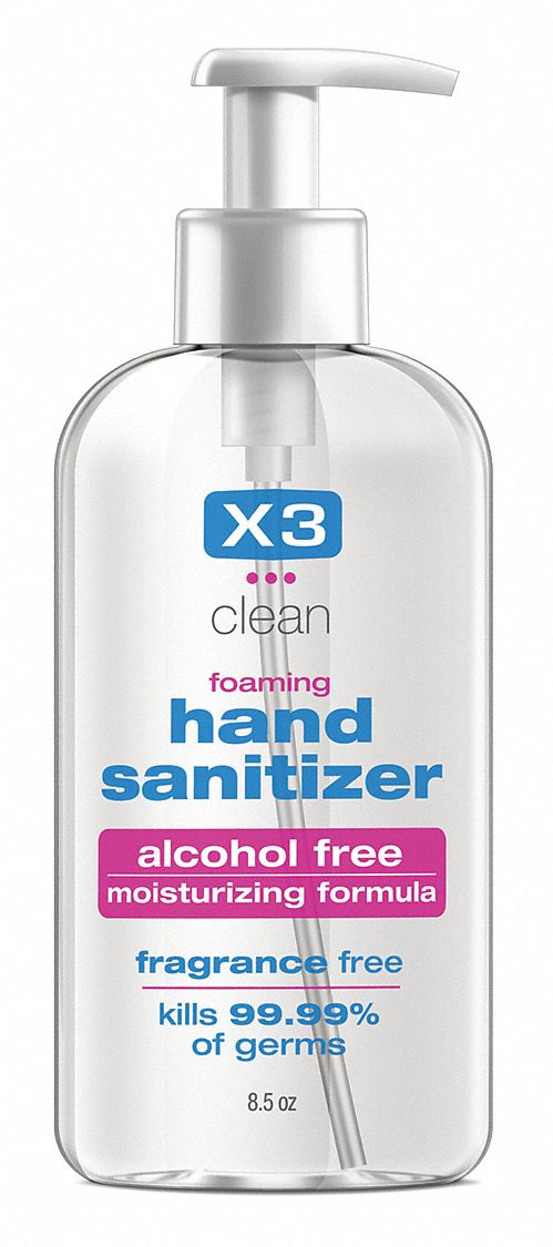 Hand Sanitizer: Pump Bottle, Foam, 8.5 oz Size