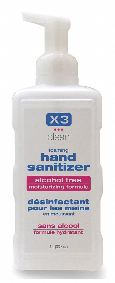 Hand Sanitizer: Foam, Pump Bottle, 1 L, Mild, Benzalkonium Chloride, 1 Pumps Included