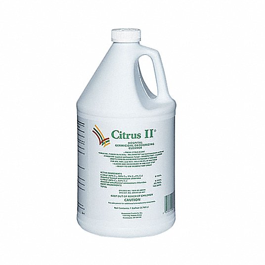 Deodorizing Cleaner: Jug, 1 gal Container Size, Ready to Use, Liquid, Alcohol, Citrus