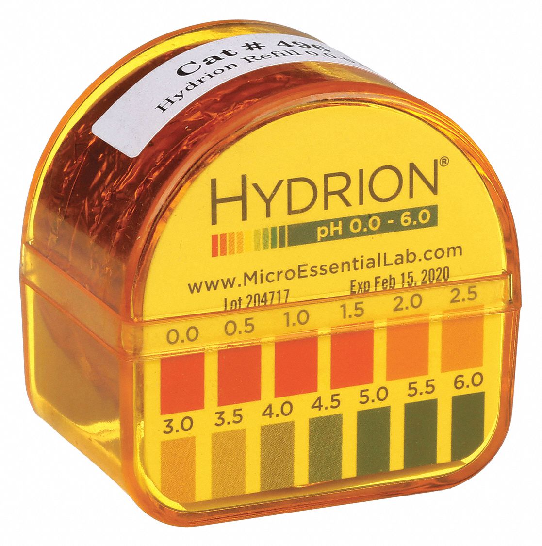 pH Paper: 0.5 pH, 15 ft Overall Lg, 1/4 in Overall Wd, 500 Tests, pH