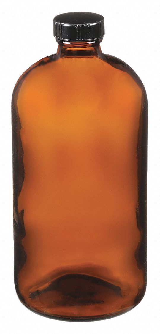 BOTTLE,206 MM H,AMBER,94 MM DIA