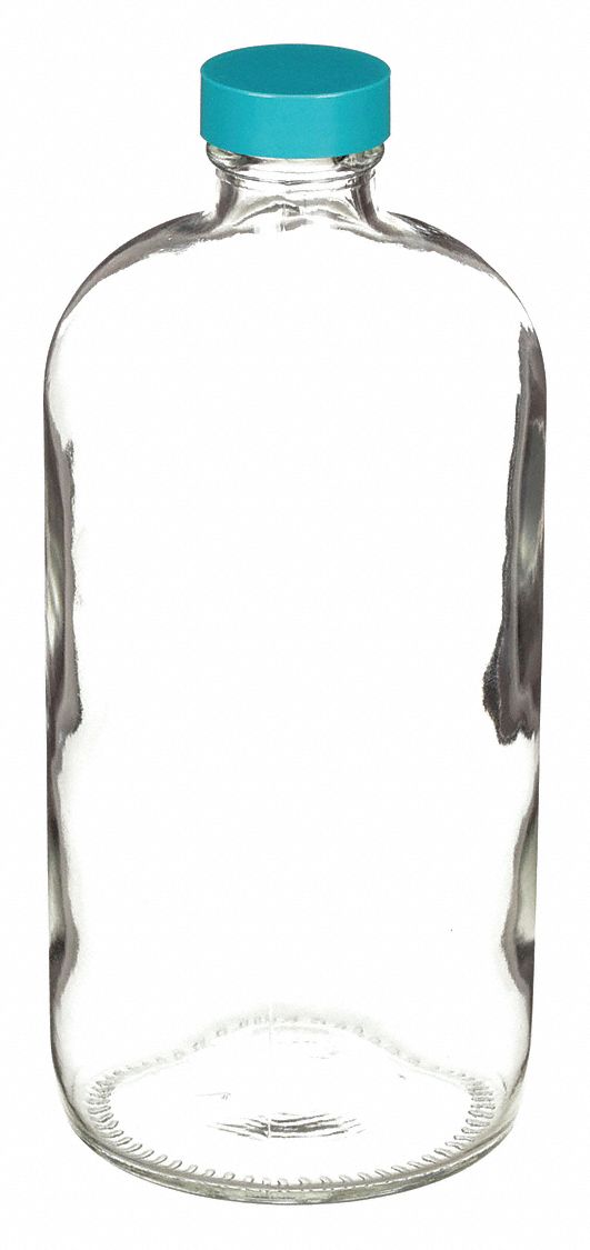 Bottle: Glass, 960 mL Capacity - mL, 32 fl oz Capacity - oz, 94 mm Body Dia, Closure Included, Clear