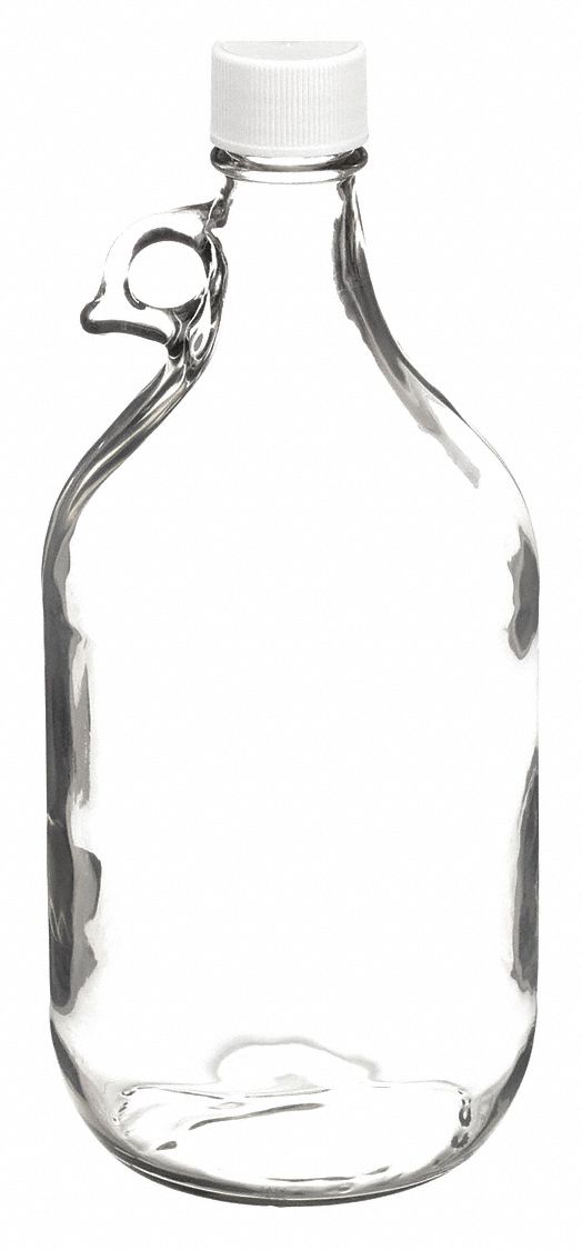 JUG, GLASS, 2.5 L CAPACITY, 84 FL OZ CAPACITY - ENGLISH, INCLUDES CLOSURE, 137 MM BODY DIAMETER, 6PK
