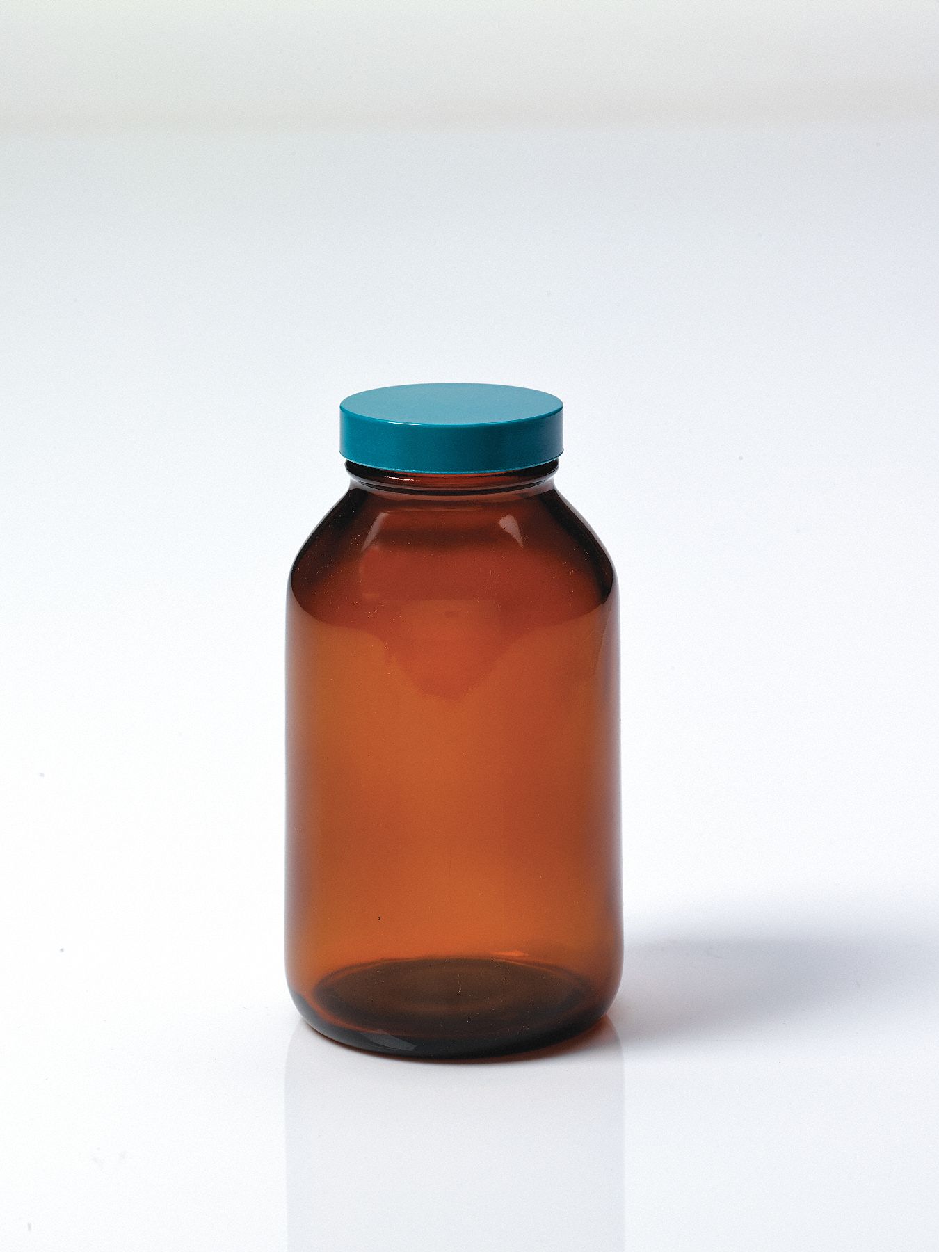 Safety Coated Bottle: Safety Coated Glass, 500 mL Capacity - mL, 16.9 fl oz Capacity - oz, Amber