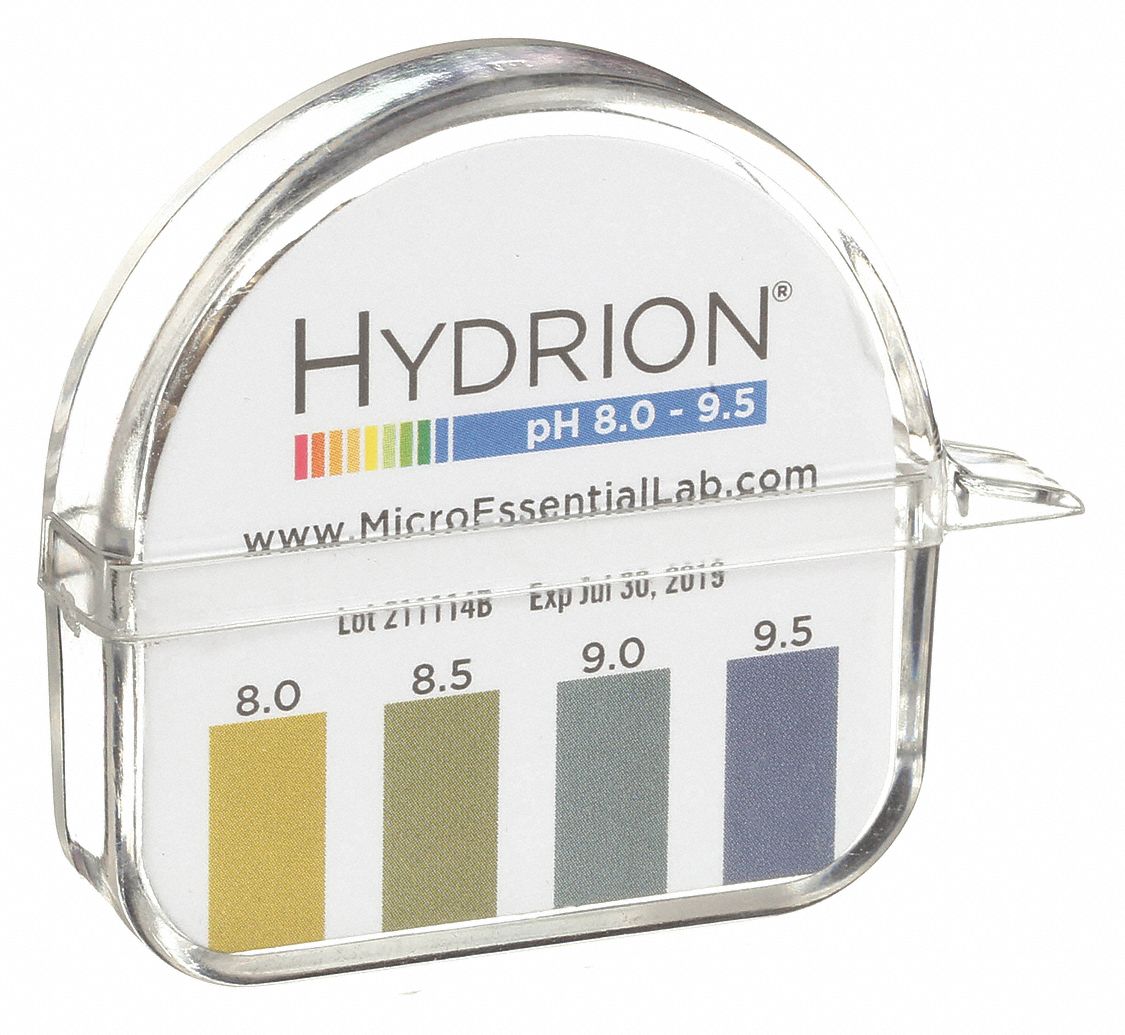 pH Paper: 1.0 pH, 15 ft Overall Lg, 1/4 in Overall Wd, 600 Tests, pH