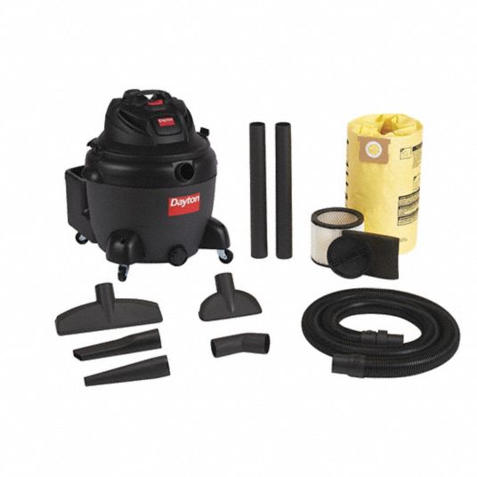 Dayton Shop Vacuum 16 Gal Tank Size 150 Cfm 2 1 2 In Vacuum Hose Dia 3ve21 3ve21 Grainger