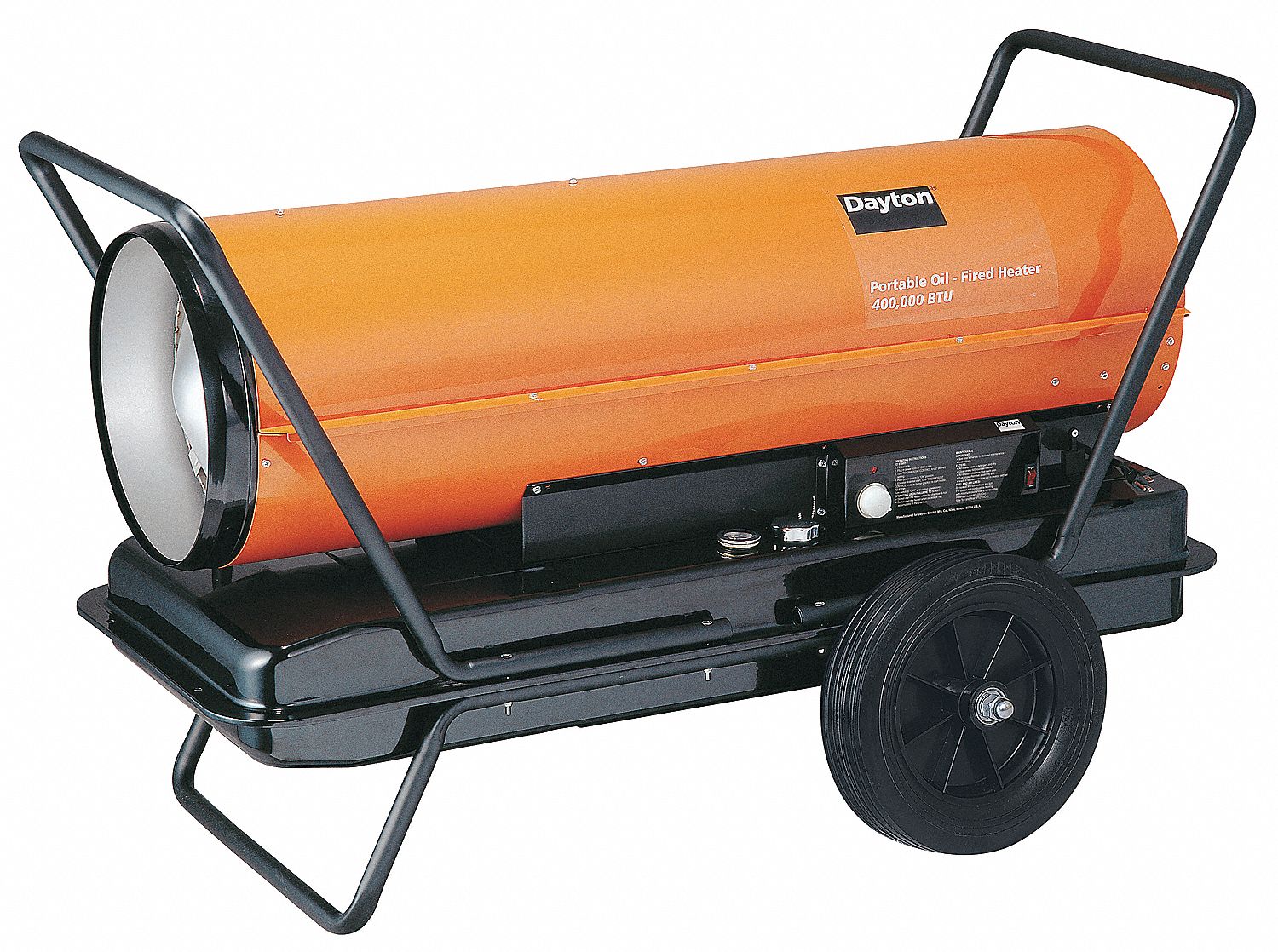 Dayton Direct-Fired Portable Oil & Kerosene Torpedo Heaters, Wheeled Mounted, 400,000 Btuh - 3Ve53|3Ve53 - Grainger