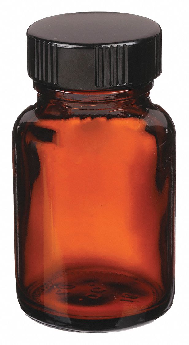 Bottle: Soda Lime Glass, 60 mL Capacity - mL, 2 fl oz Capacity - oz, Amber, Packer, 44 mm Body Dia