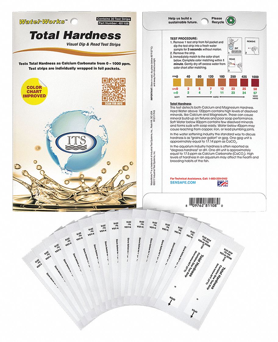 INDUSTRIAL TEST SYSTEMS Test Strips 30 PK Testing Parameter Total