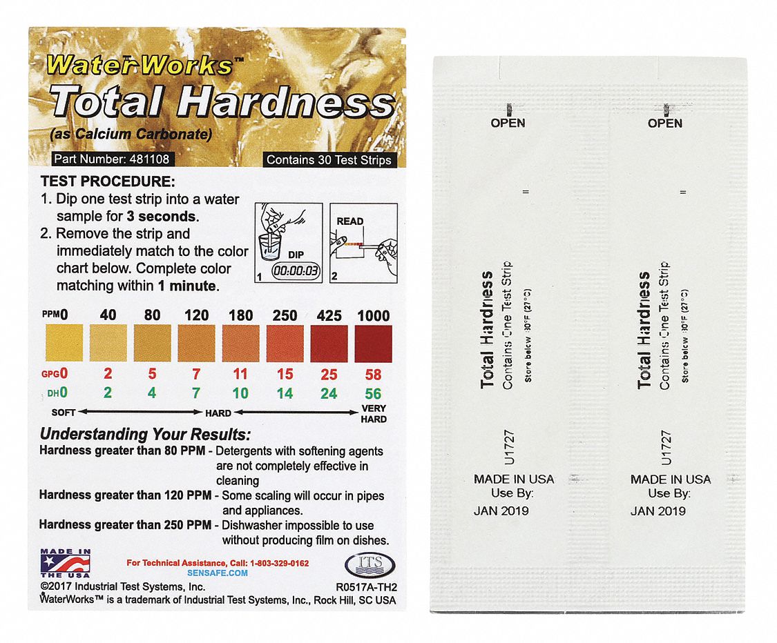 INDUSTRIAL TEST SYSTEMS, 0 to 1,000 ppm Total Hardness, Total Hardness