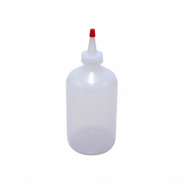 Dispensing Bottle, 195 mm H, Clear, PK12