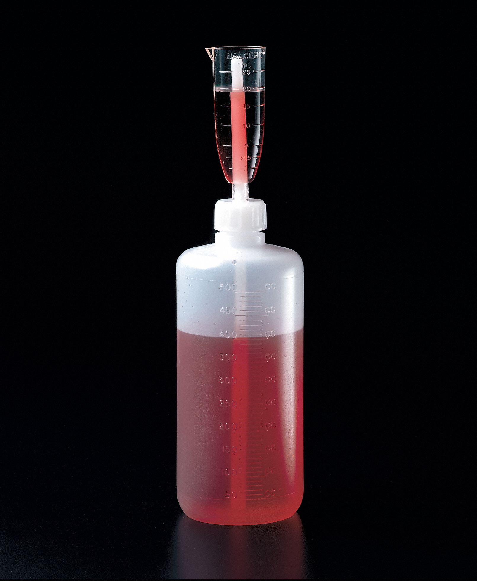 NALGENE Dispensing Bottle, 500mL, Plastic, Narrow 3VFF337020025