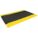 ANTIFATIGUE MAT, RIBBED, 3 X 5 FT, ½ IN THICK, BLACK/YELLOW BORDER, PVC FOAM, BEVELED