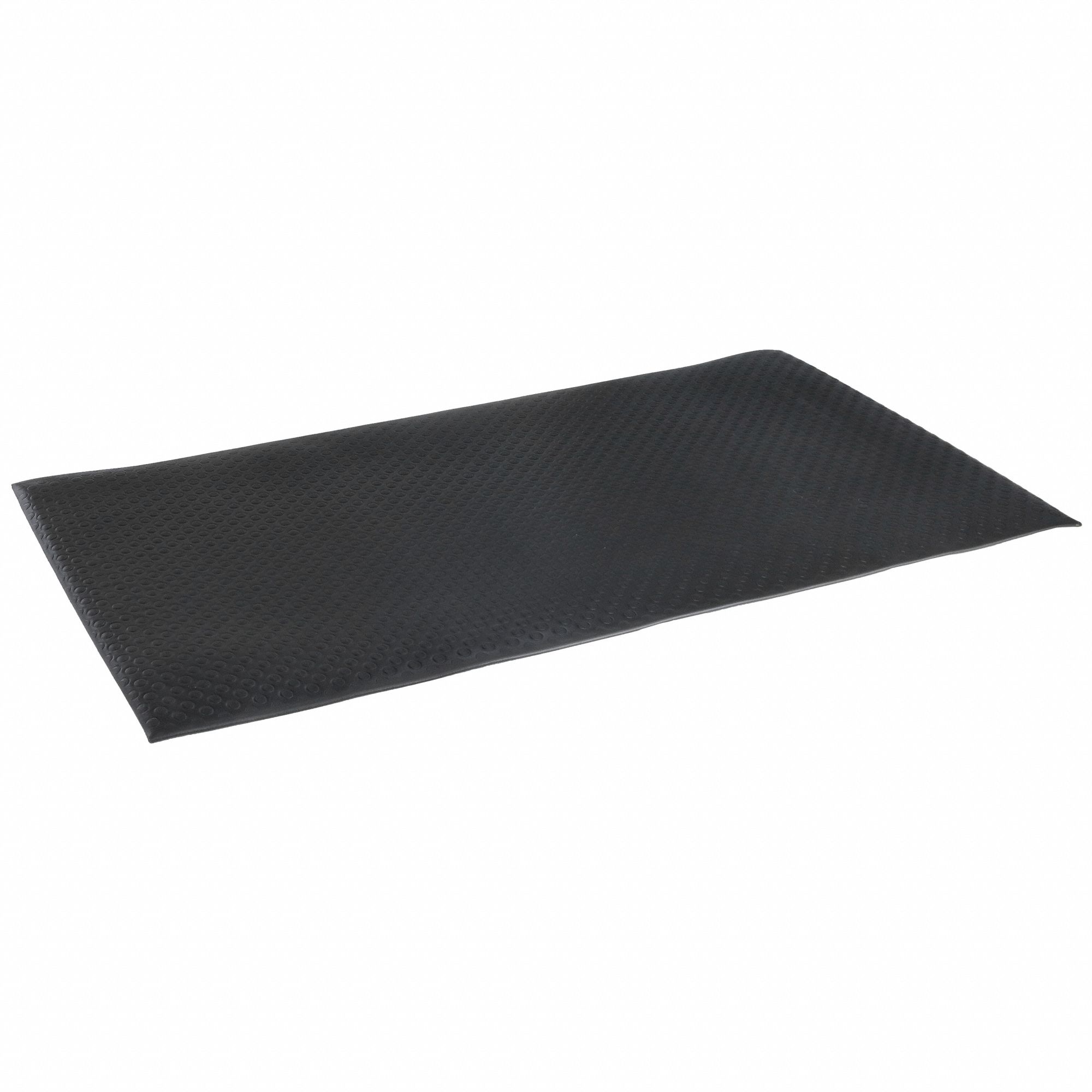 ANTIFATIGUE MAT, BUBBLE, 3 X 5 FT, ½ IN THICK, BLACK, PVC FOAM, BEVELED EDGE