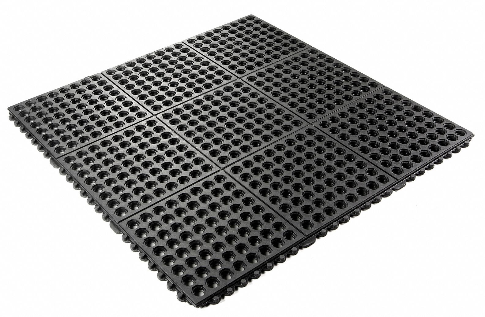 WEARWELL Interlocking Drainage Mat Tile Interlocking Drainage Mat Tile, 3 ft x 3 ft, WEARWELL