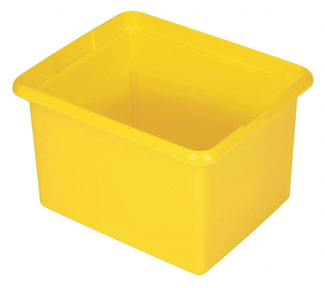 ORGANIZING BIN,YELLOW,PLASTIC