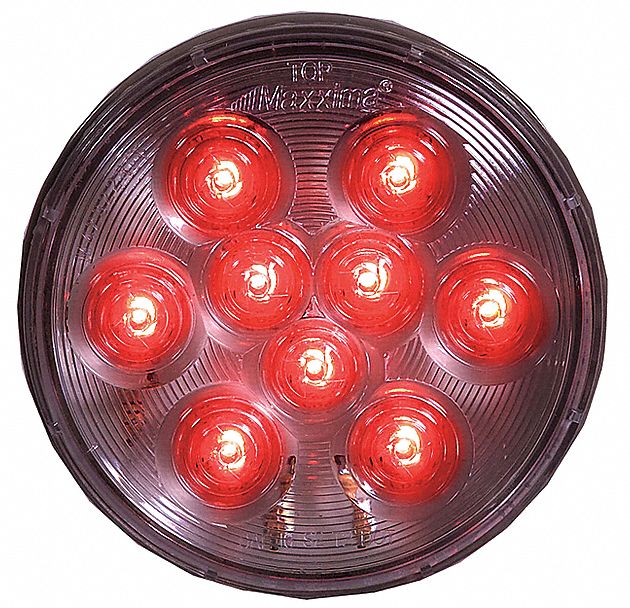 Stop/Turn/Tail Light: LED, Stop, Turn, and Tail Combo Light, Clear, Round, 4 in Overall Dia