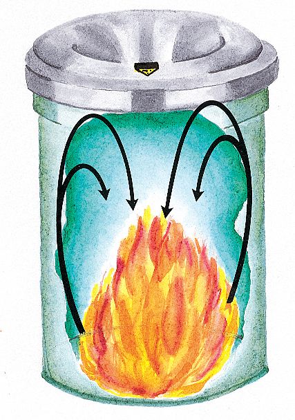 TRASH CAN, STEEL, FUNNEL TOP, BLACK, 30 GALLON CAPACITY, 29¾ IN OVERALL H