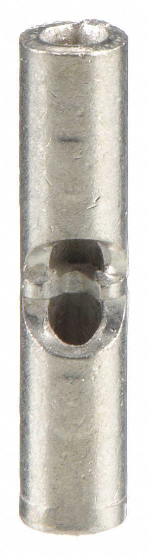 Butt Splice Connector: Bare, For Wire Size 22 AWG – 18 AWG, 600 V, Pack Qty 100