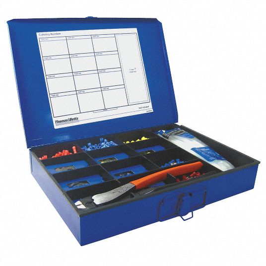 Wire Terminal Kit: 1,102 Pieces, 3 Sizes, 10-12 AWG/14-16 AWG/18-22 AWG  Sizes Included