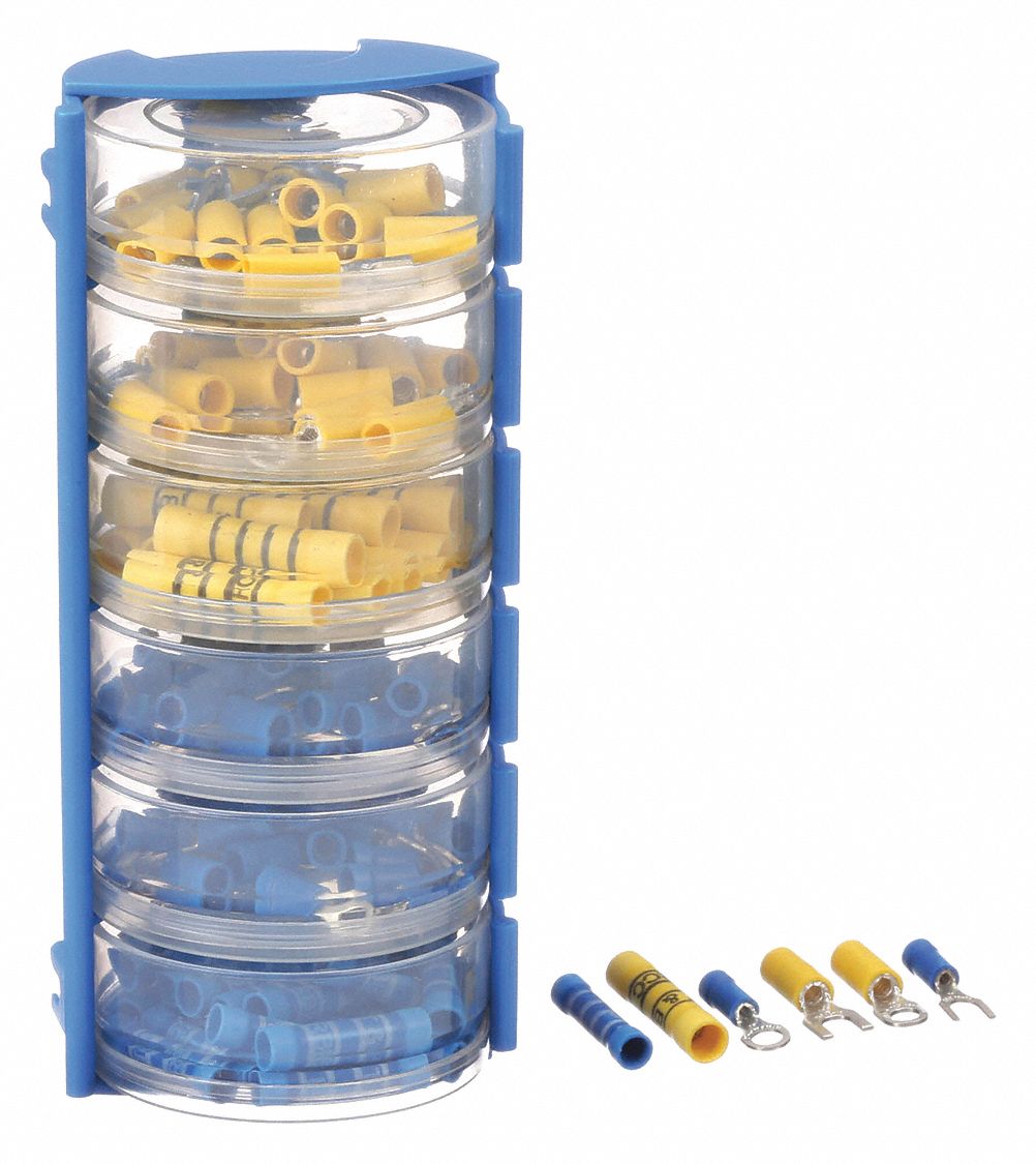 Wire terminal kit 130 pieces 2 sizes 10 12 awg 14 16 awg sizes