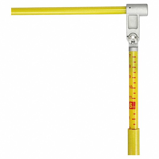 B/A PRODUCTS CO. Measuring Stick: Measuring Stick, Yellow, Fiberglass, 15  ft Max Measurement