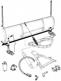 HYDRAULIC HOSE, 45 IN, WITH SWIVEL, 1304030