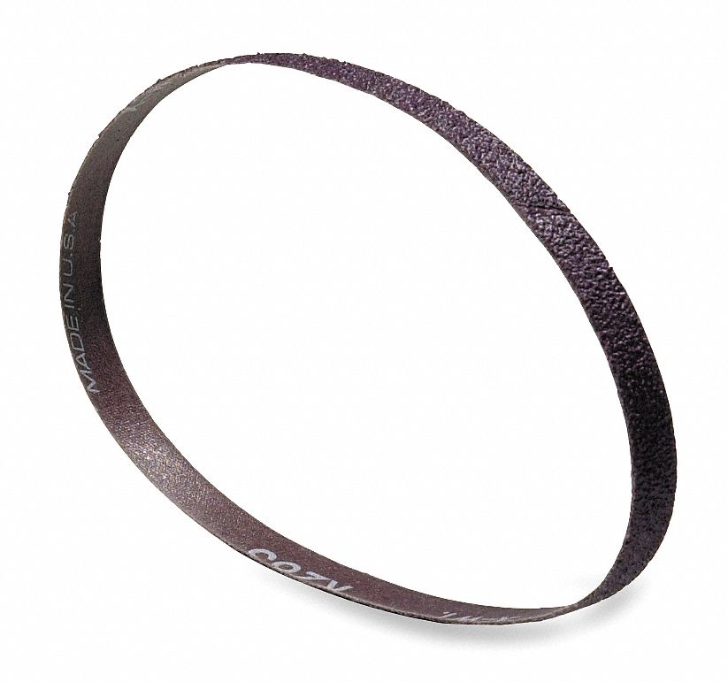 Sanding Belt: 1/2 in W x 12 in L, Aluminum Oxide, P100 Grit, X Wt Cotton Backing