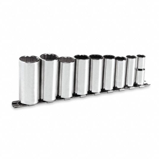 Socket Set, Square, Drive Size 3/8 in - Grainger