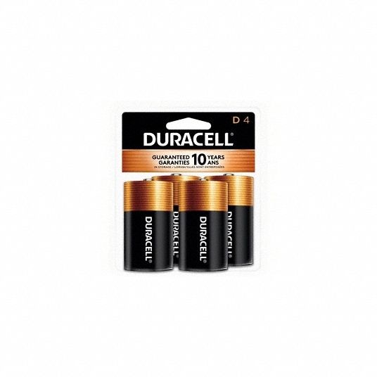 Duracell Batteries, Alkaline, D, 4 Pack - 4 batteries