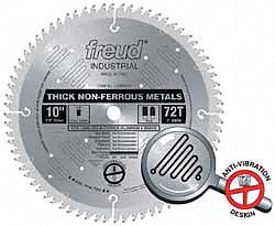 CIRCULAR SAW BLADE, TICO CARBIDE, 10 IN, 72 TEETH, ⅝ IN ARBOUR, 6000 RPM, FOR NON-FERROUS METALS