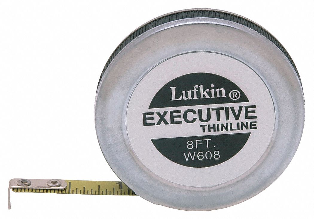 Pocket Tape, 1/4"X8 ft, Chrome